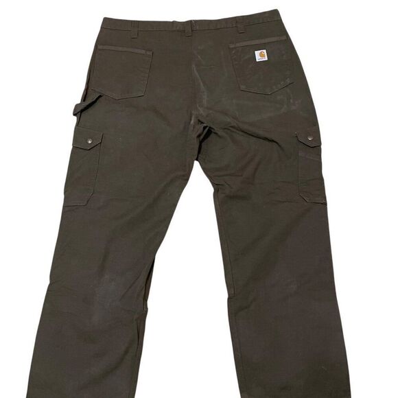 Carhartt B342 DFE Relaxed Fit Ripstop Cargo Work Brown Pants Men's Sz 42x30 - Picture 6 of 8